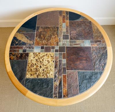 Britt Sallingboe BRITT SALLINGBOE DANISH OAK TILE COFFEE TABLE