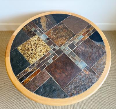 Britt Sallingboe BRITT SALLINGBOE DANISH OAK TILE COFFEE TABLE