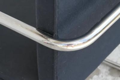 Brno Black Fabric Tubular Dining Chairs by Knoll Set of 2