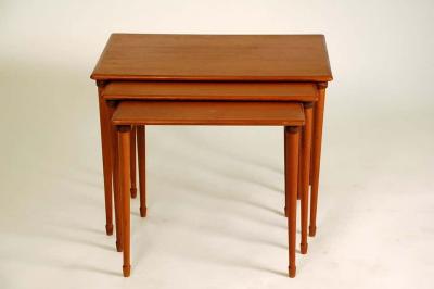 Brode Blindheim Set of Slender Scandinavian Nesting Tables by Brode Blindheim