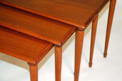 Brode Blindheim Set of Slender Scandinavian Nesting Tables by Brode Blindheim