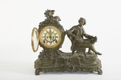 Bronze Ansonia The Composer Figural Mantel Clock
