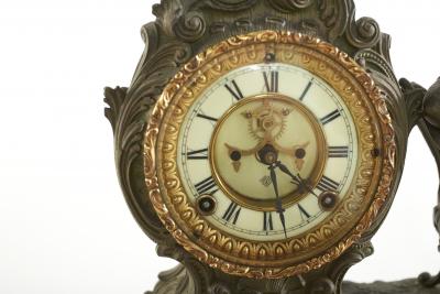 Bronze Ansonia The Composer Figural Mantel Clock
