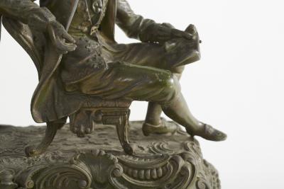 Bronze Ansonia The Composer Figural Mantel Clock