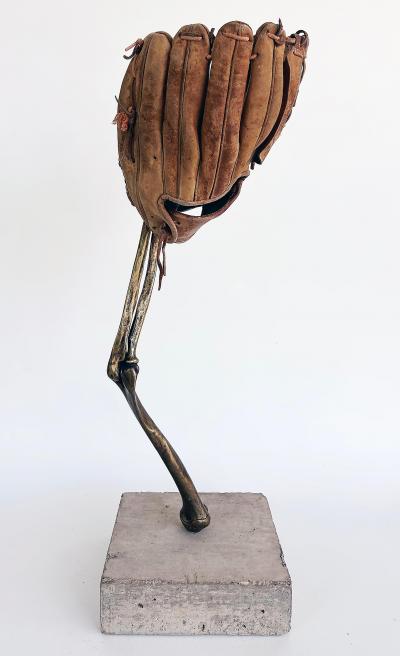 Bronze Arles del Rio Sculpture Hoping That Things Fall From the Sky 
