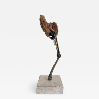 Bronze Arles del Rio Sculpture Hoping That Things Fall From the Sky 
