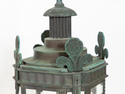Bronze Art Deco Lantern Circa 1920 30s