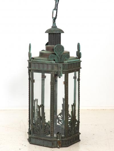 Bronze Art Deco Lantern Circa 1920 30s