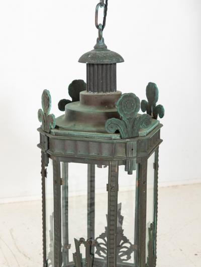 Bronze Art Deco Lantern Circa 1920 30s