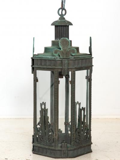 Bronze Art Deco Lantern Circa 1920 30s