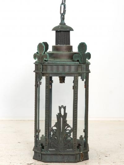 Bronze Art Deco Lantern Circa 1920 30s