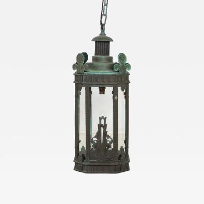 Bronze Art Deco Lantern Circa 1920 30s
