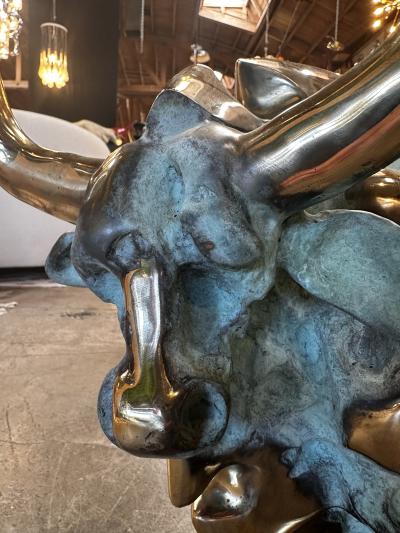 Bronze Bull Sculpture by Janez Boljka 1960s