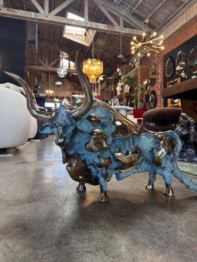 Bronze Bull Sculpture by Janez Boljka 1960s