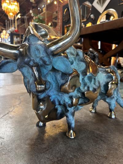Bronze Bull Sculpture by Janez Boljka 1960s
