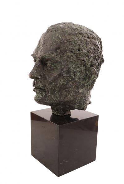 Bronze Bust of a Mans Head