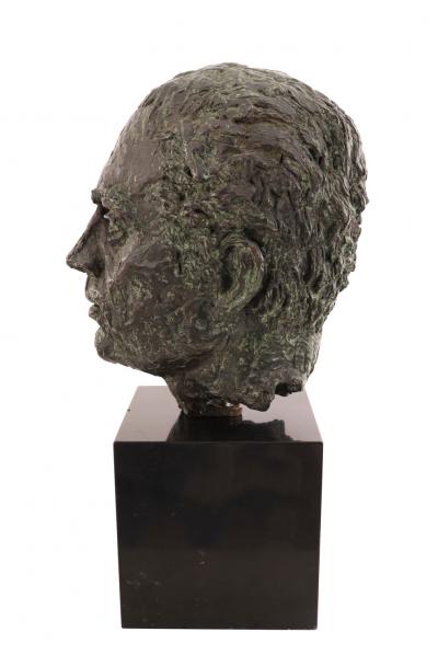 Bronze Bust of a Mans Head