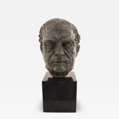 Bronze Bust of a Mans Head