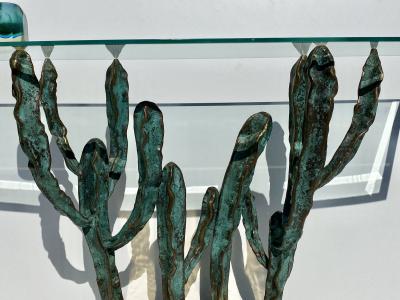 Bronze Cactus Console Table