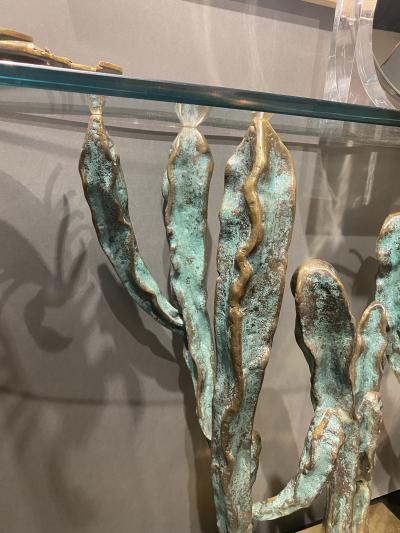 Bronze Cactus Console Table