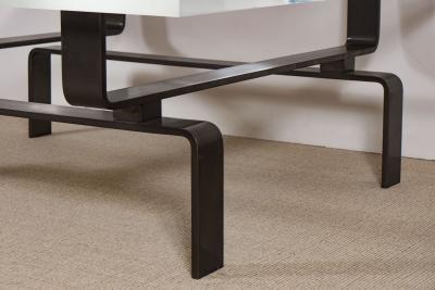 Bronze Cocktail Table with Lucite Top by Appel Modern