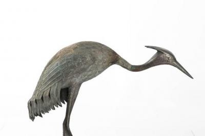 Bronze Crane Figure circa 1800