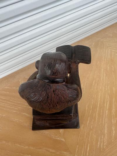 Bronze Darwins Thinking Monkey Sculpture