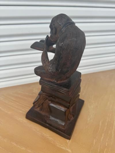 Bronze Darwins Thinking Monkey Sculpture