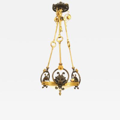 Bronze English Regency Pendant Chandelier