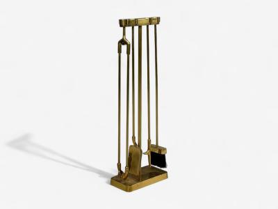 Bronze Fireplace Tool Set with Stand USA 20th c 