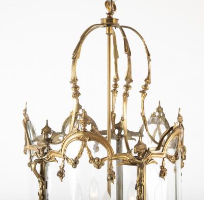 Bronze Five Sided Neo Classic Form Lantern