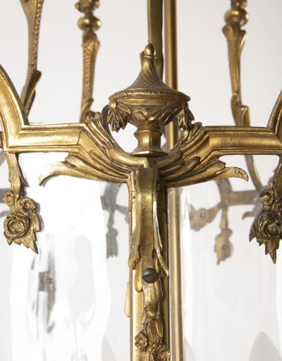 Bronze Five Sided Neo Classic Form Lantern