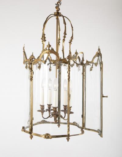 Bronze Five Sided Neo Classic Form Lantern