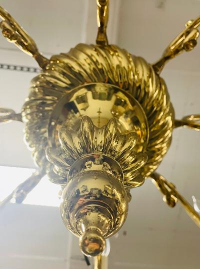 Bronze Georgian Style Chandelier having Eight Lights