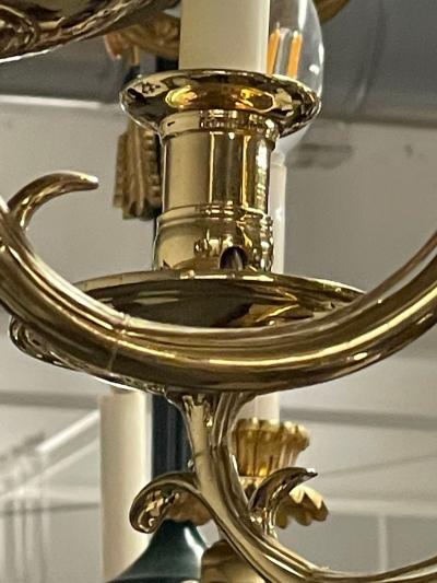 Bronze Georgian Style Chandelier having Eight Lights