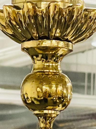 Bronze Georgian Style Chandelier having Eight Lights