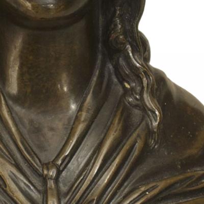 Bronze Grecian Woman Bust