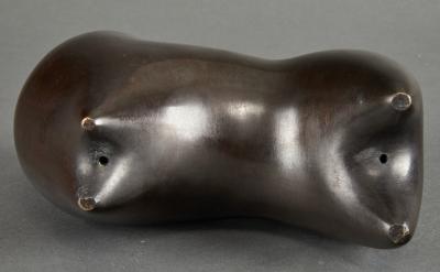 Bronze Japanese Dog Sculpture Possibly Akita 