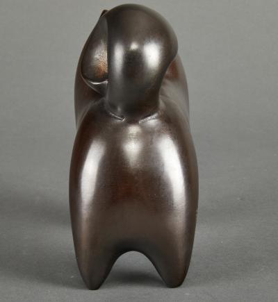 Bronze Japanese Dog Sculpture Possibly Akita 