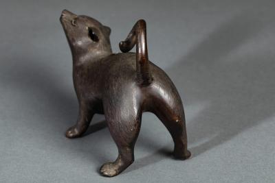 Bronze Koro incense burner of a Weasel