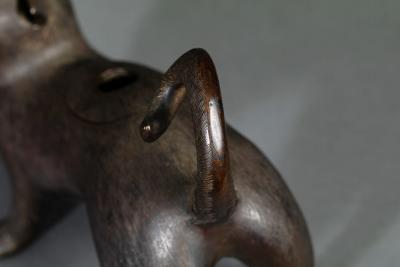 Bronze Koro incense burner of a Weasel