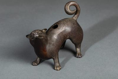 Bronze Koro incense burner of a Weasel