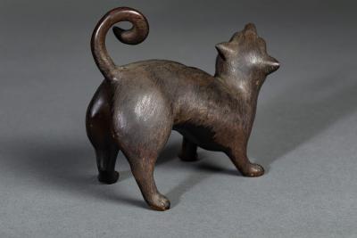 Bronze Koro incense burner of a Weasel