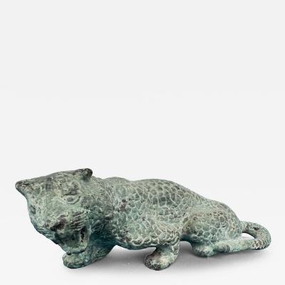 Bronze Leopard with Spots and Patina