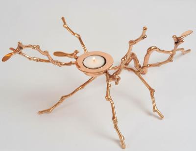 Bronze Magnolia Candle Holder