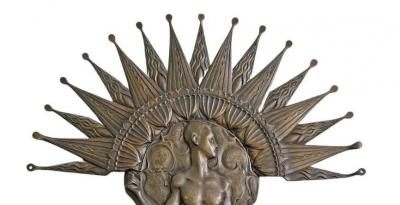 Bronze Male Nude with Aureole 