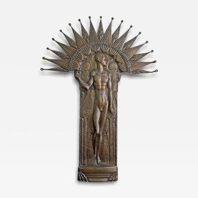 Bronze Male Nude with Aureole 