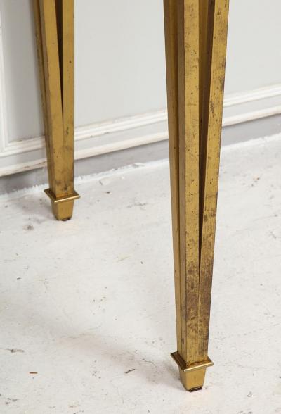 Bronze Marble top Console in the Art Deco Manner