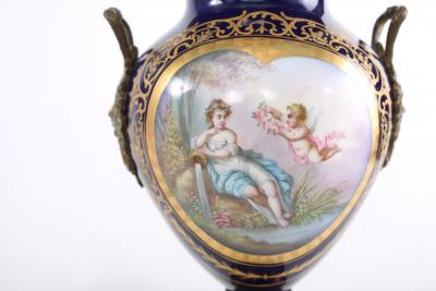 Bronze Mounted S vres Porcelain Covered Urn