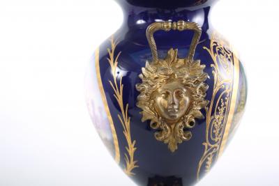 Bronze Mounted S vres Porcelain Covered Urn